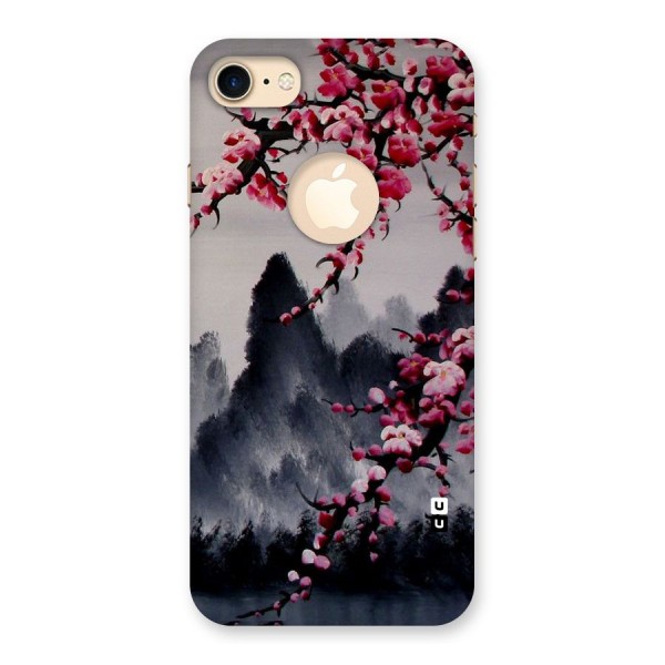 Hills And Blossoms Back Case for iPhone 7 Logo Cut