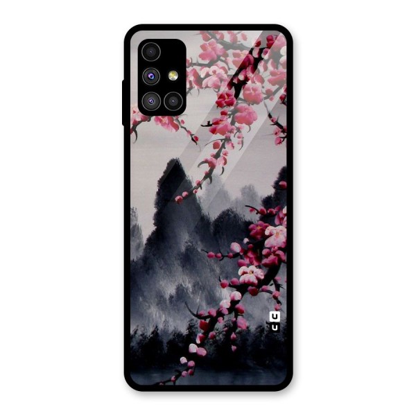 Hills And Blossoms Glass Back Case for Galaxy M51