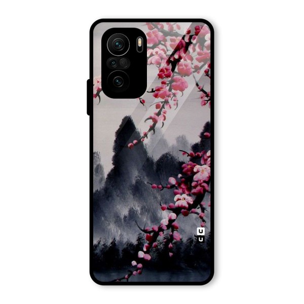 Hills And Blossoms Glass Back Case for Mi 11x