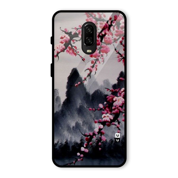 Hills And Blossoms Glass Back Case for OnePlus 6T