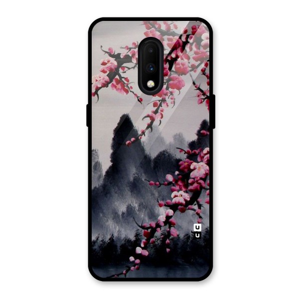 Hills And Blossoms Glass Back Case for OnePlus 7