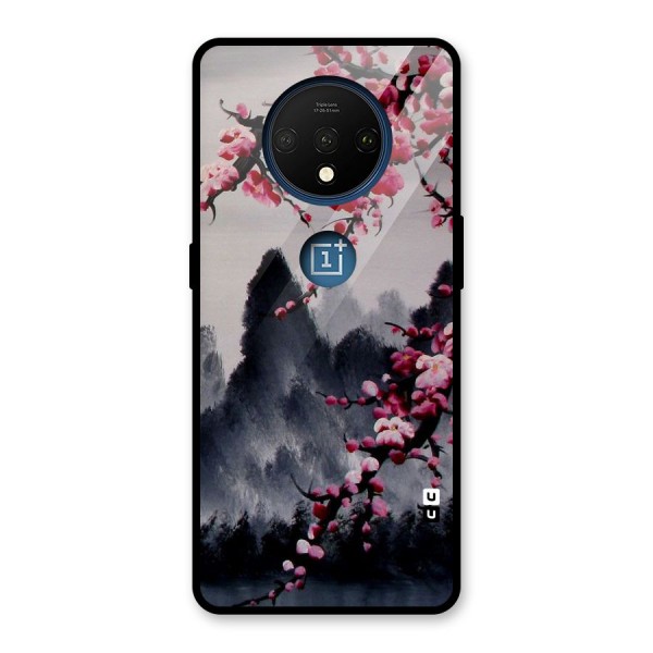 Hills And Blossoms Glass Back Case for OnePlus 7T