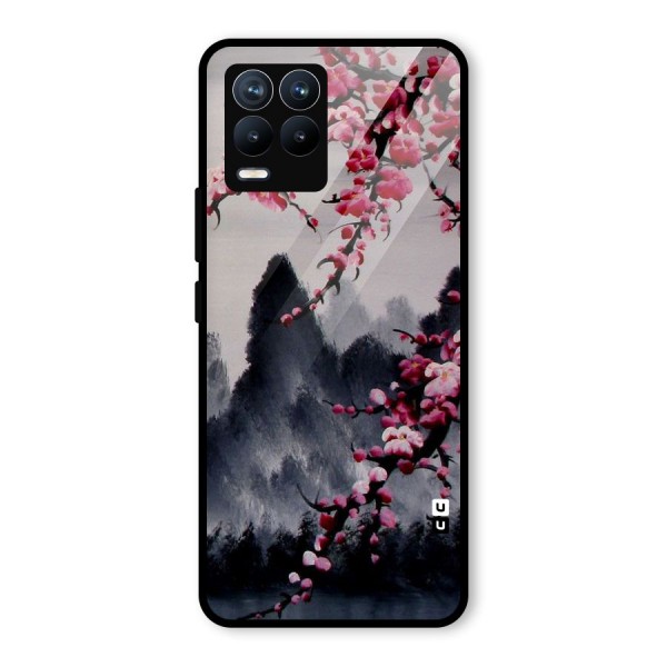 Hills And Blossoms Glass Back Case for Realme 8