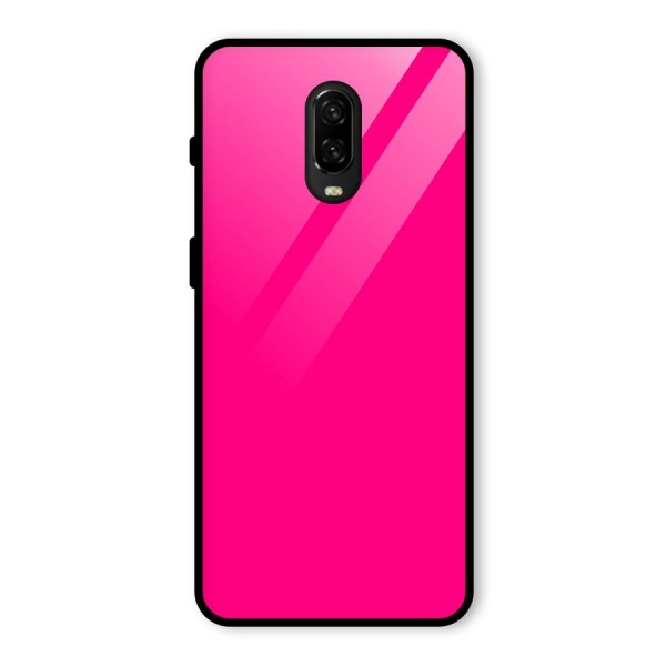 Hot Pink Glass Back Case for OnePlus 6T