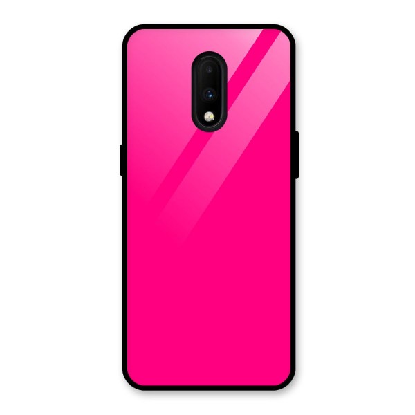 Hot Pink Glass Back Case for OnePlus 7
