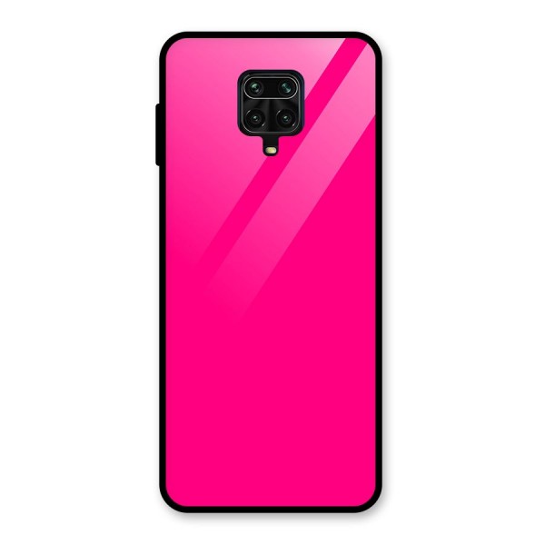 Hot Pink Glass Back Case for Redmi Note 9 Pro