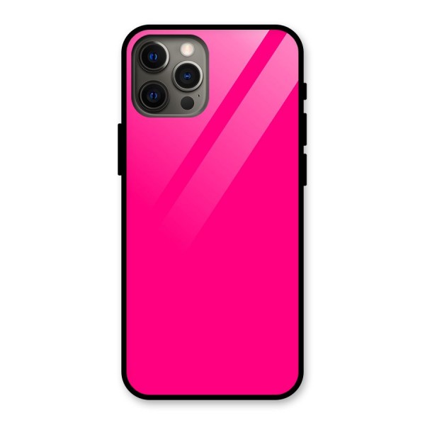 Hot Pink Glass Back Case for iPhone 12 Pro Max