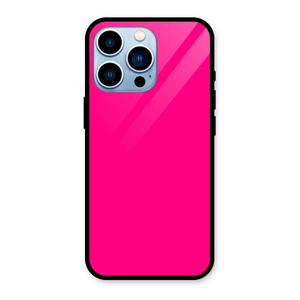 Hot Pink Glass Back Case for iPhone 13 Pro