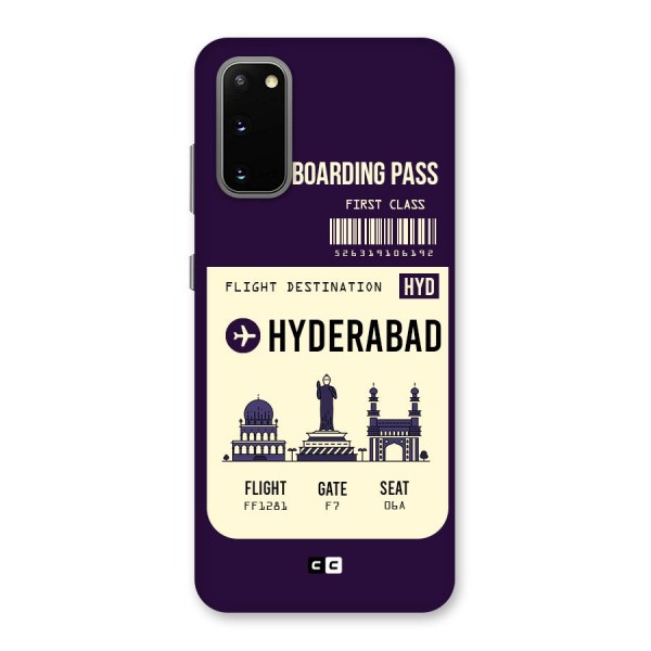Hyderabad Boarding Pass Back Case for Galaxy S20