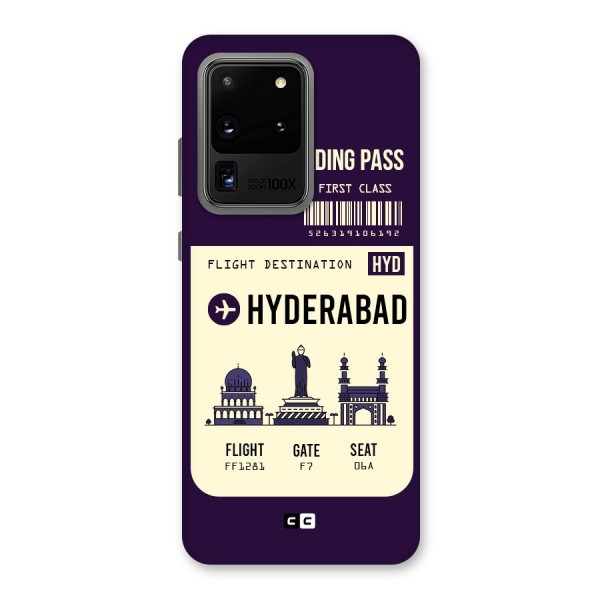 Hyderabad Boarding Pass Back Case for Galaxy S20 Ultra