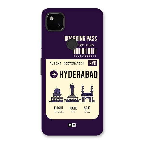 Hyderabad Boarding Pass Back Case for Google Pixel 4a