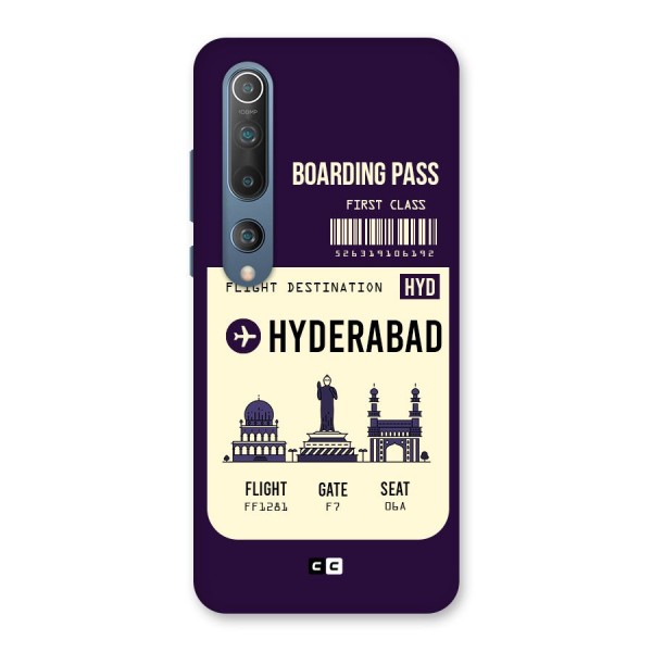 Hyderabad Boarding Pass Back Case for Mi 10
