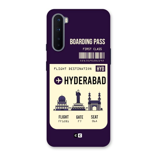 Hyderabad Boarding Pass Back Case for OnePlus Nord