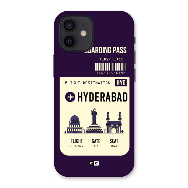 Hyderabad Boarding Pass Back Case for iPhone 12
