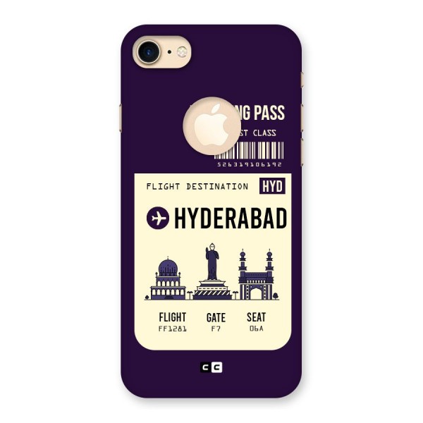 Hyderabad Boarding Pass Back Case for iPhone 7 Logo Cut