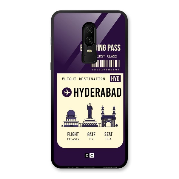 Hyderabad Boarding Pass Glass Back Case for OnePlus 6