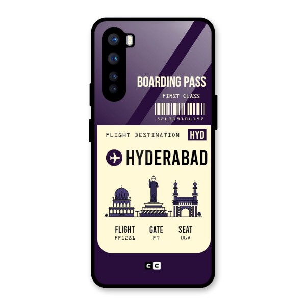 Hyderabad Boarding Pass Glass Back Case for OnePlus Nord