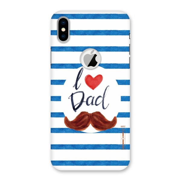 I Love Dad Back Case for iPhone X Logo Cut