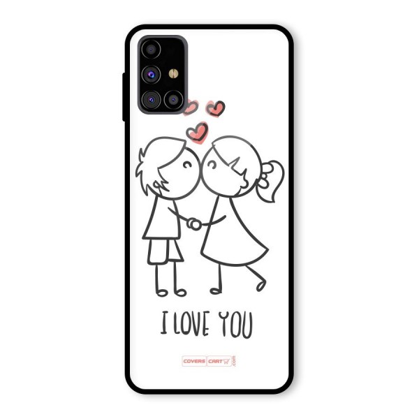 I Love You Glass Back Case for Galaxy M31s