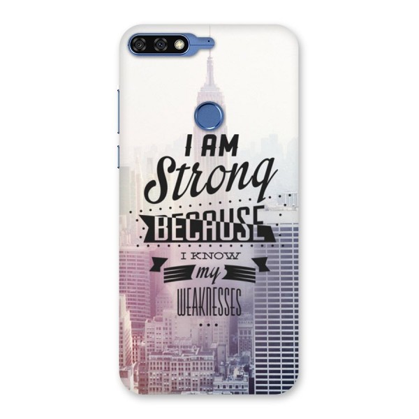 I am Strong Back Case for Honor 7C
