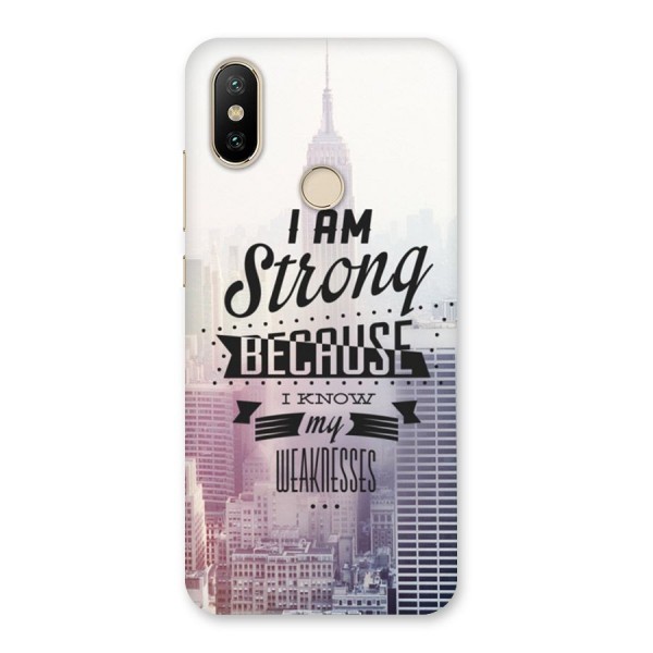 I am Strong Back Case for Mi A2