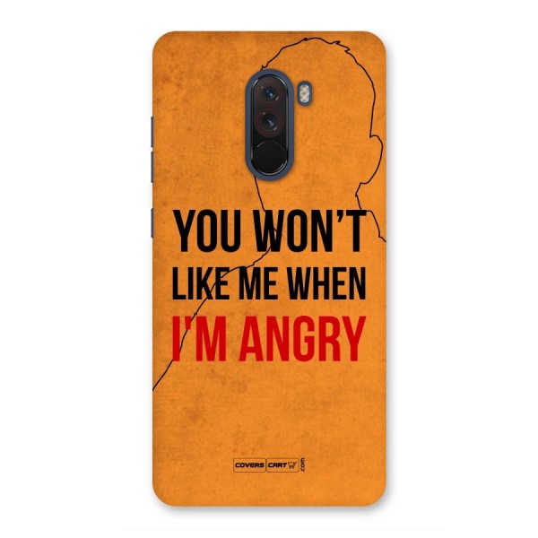 I m Angry Back Case for Poco F1