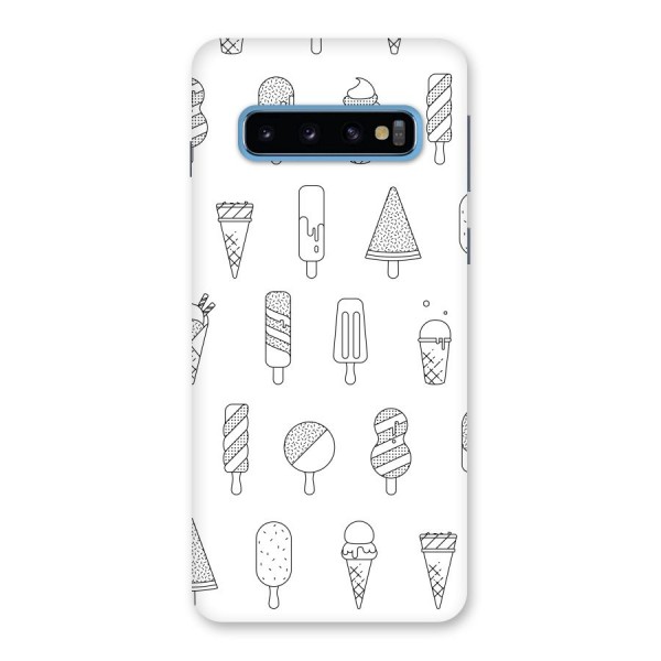 Ice Cream Lines Back Case for Galaxy S10