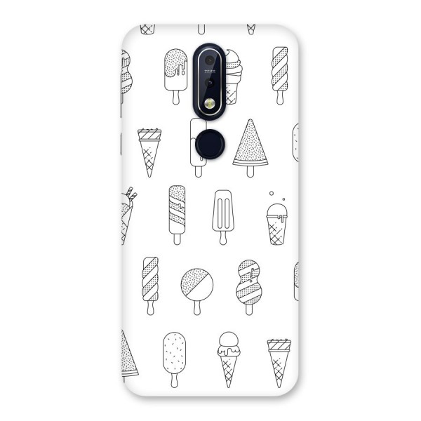 Ice Cream Lines Back Case for Nokia 7.1