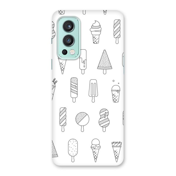Ice Cream Lines Back Case for OnePlus Nord 2 5G