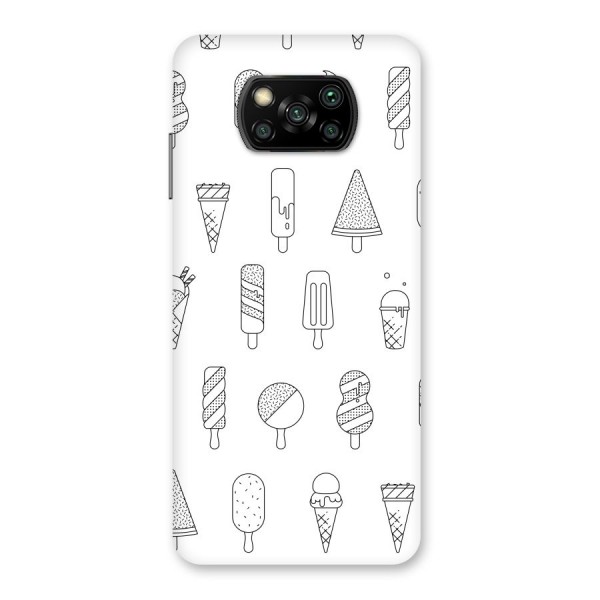 Ice Cream Lines Back Case for Poco X3