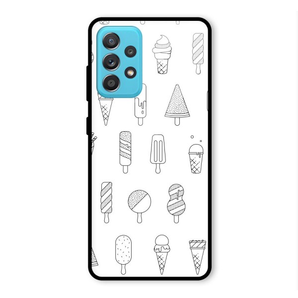 Ice Cream Lines Glass Back Case for Galaxy A52s 5G