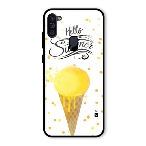 Ice Cream Summer Glass Back Case for Galaxy M11