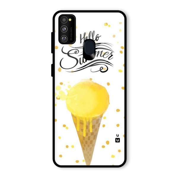 Ice Cream Summer Glass Back Case for Galaxy M21