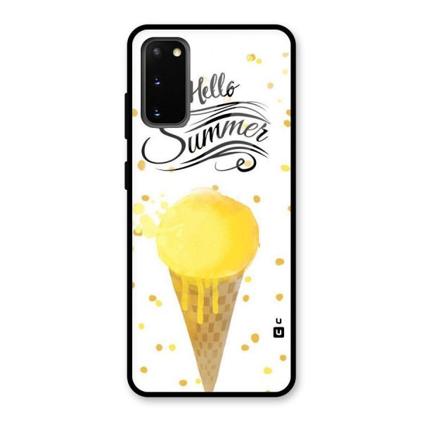 Ice Cream Summer Glass Back Case for Galaxy S20