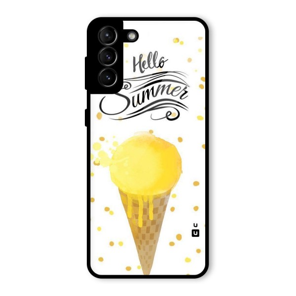 Ice Cream Summer Glass Back Case for Galaxy S21 Plus
