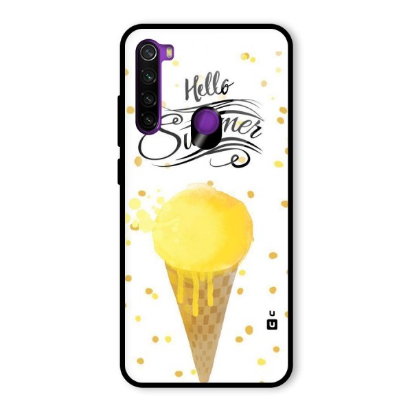 Ice Cream Summer Glass Back Case for Redmi Note 8