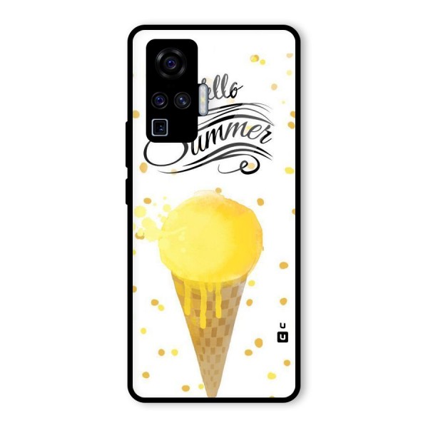 Ice Cream Summer Glass Back Case for Vivo X50 Pro