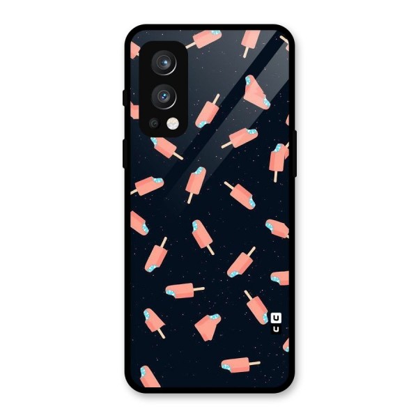 Icy Pattern Glass Back Case for OnePlus Nord 2 5G