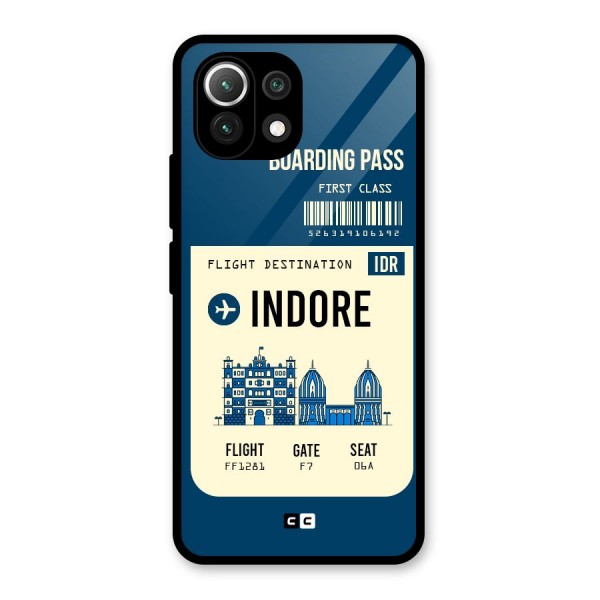 Indore Boarding Pass Glass Back Case for Mi 11 Lite NE 5G