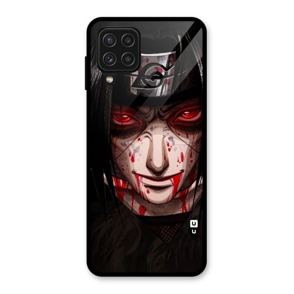 Itachi Uchiha Red Eyes Glass Back Case for Galaxy A22 4G