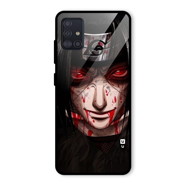 Itachi Uchiha Red Eyes Glass Back Case for Galaxy A51