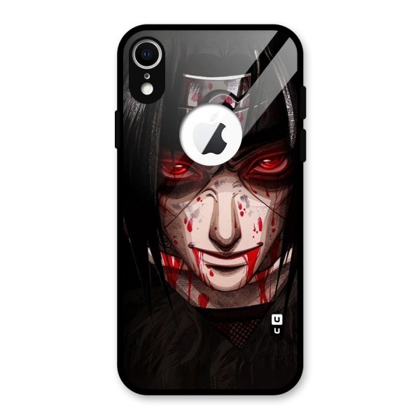 Itachi Uchiha Red Eyes Glass Back Case for iPhone XR Logo Cut