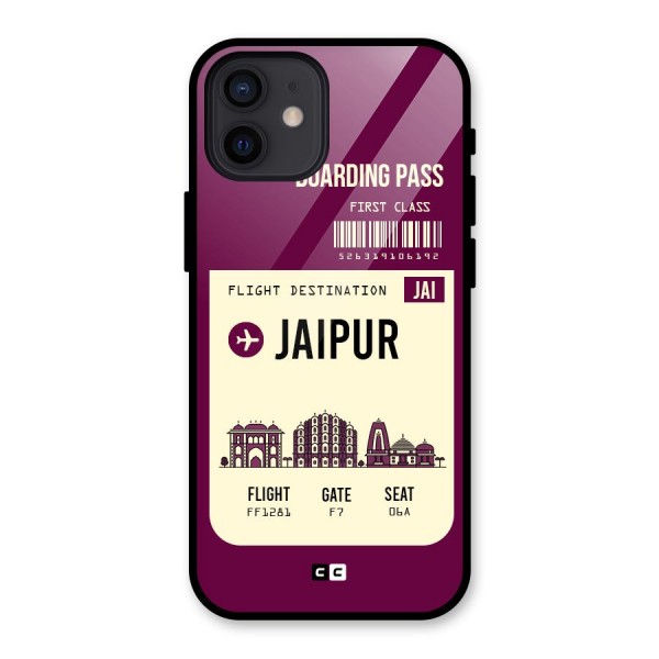 Jaipur Boarding Pass Glass Back Case for iPhone 12