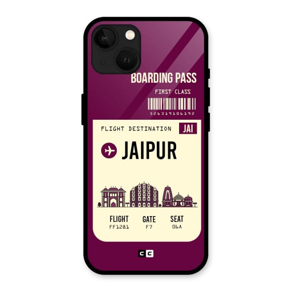 Jaipur Boarding Pass Glass Back Case for iPhone 13