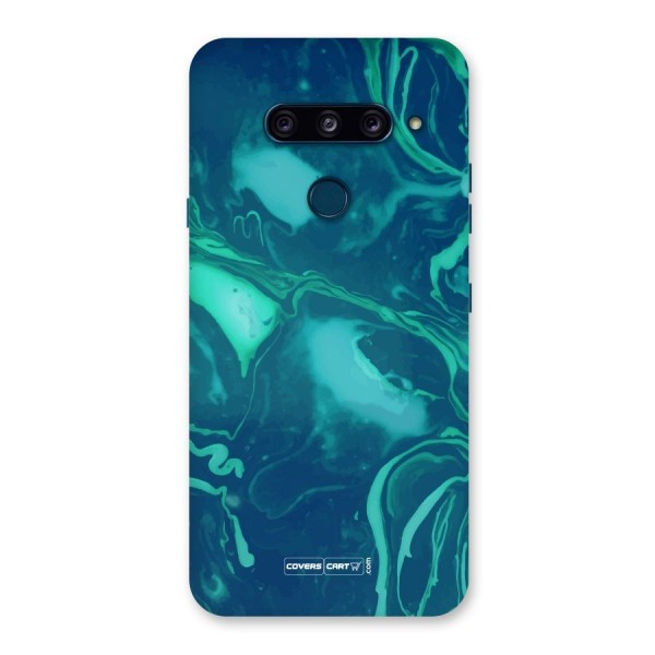 Jazzy Green Marble Texture Back Case for LG  V40 ThinQ