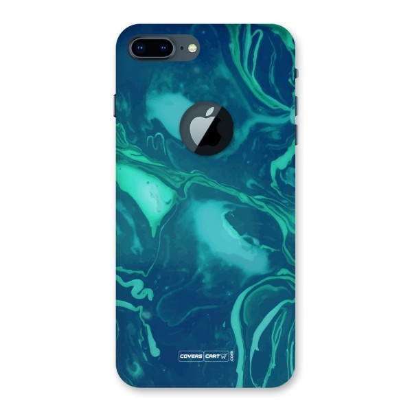 Jazzy Green Marble Texture Back Case for iPhone 7 Plus Logo Cut
