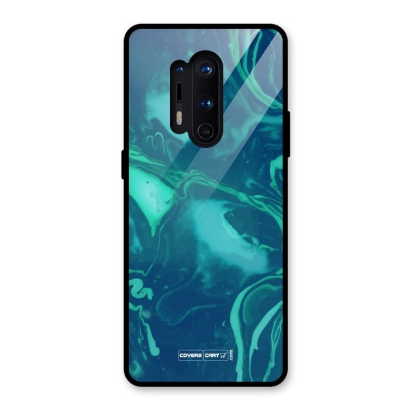 Jazzy Green Marble Texture Glass Back Case for OnePlus 8 Pro