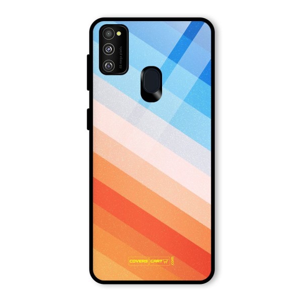 Jazzy Pattern Glass Back Case for Galaxy M21