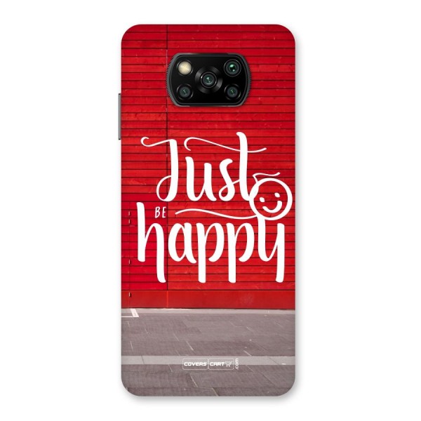 Just Be Happy Back Case for Poco X3