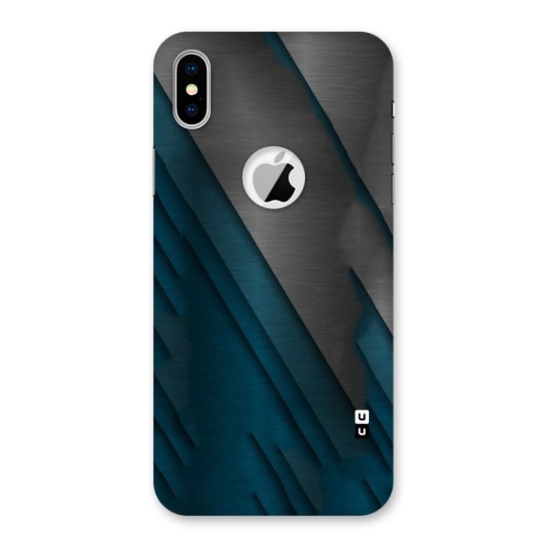 Just Lines Back Case for iPhone XS Logo Cut